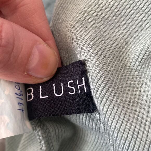 Ribbed turtleneck hand tie dyed midi dress in size small - Picture 5 of 6